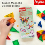 Mini Magnatiles Travel Set 36Pc With Tin Case, Micro Magnetic Tiles For Kids Ages 3-8, Airplane Car Seat Toy
