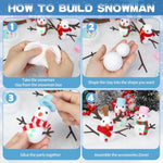 9 Pack Build A Snowman DIY Kit Christmas Crafts for Kids