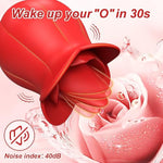 Clitoral Licking Tongue Rose Sex Toy Vibrator Stimulator For Women, Vibrating Rose Adult Women Couples Sex Toys With 10 Modes, Female Mini Clitoris Nipple Vibrator For Woman Her Pleasure (Red Rose)