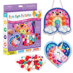 Magical Rainbow Unicorn Pom Pom Pictures Craft Kit for Preschool and Toddler Ages 3+