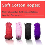 4 Pack Soft Cotton Rope 32 Feet 10M Bdsm Shibari Bondage Rope Restraint Kits Adult Sex Toys For Women Couples (Black)