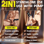 Pocket Ass Sleeve Adapted to Any Penis Pump or Male Masturbator, Realistic Anal Sex Toy Textured Soft Fleshy TPE Channel Adult Toys for Men, Flesh (Tan)