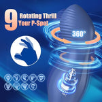 Anal Sex Toy Prostate Massager Vibrator with Remote Control, Adult Sex Toys and Games, Butterfly Vibrators for Perineum & Prostate Massage, Rotating & Vibrating Butt Dildo Anal Plug Male Prostate Toy