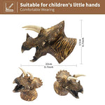 Dinosaur Hand Puppets Realistic Latex Soft Animal Head Toys Set, Hand Puppet Toys Gift For Kids, Party Show Imaginative Play (Tyrannosaurus & Triceratops & Dilophosaurus)
