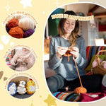 2 Pcs Handmade Postive Crochet Animal Gift With Emotional Cards, Mini Knitted Dolls For Any Festival Occasion, Home Office Desk Decor, For Friends, Coworkers, Loved Ones (Sloth+Shark)