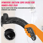 Realistic Dildo, 13 Inch Huge Dildo With Powerful Suction Cups For G-Spot Stimulation And Anal Play, Soft Lifelike Fake Penis Big G Spot Dildo Adult Sex Toy For Women/Men/Couple Pleasure, Black
