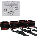 Calexotics Scandal Bed Restraints – Luxury Bondage Handcuff & Ankle Restraints For Couples – Bdsm Toys For Couples – Black