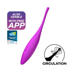 Twirling Joy Connect App Vibrator Sex Toy | Adult Toys For Women | Tip Vibrator + App | Vibrating Sexual Pleasure Device | Stimulation Vibrators | Woman Sextoy (Fuscia)