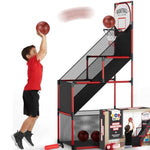 Basketball Arcade Game Indoor For Kids - Electronic Basketball Shooting Game For Boys Age 4 5 6 7 8, Portable Basketball Hoop Arcade Set With Score Counter For Boys 8-12
