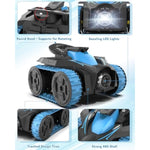 Remote Control Stunt Car 360° Upright & Side Rotating, 4Wd All Terrain Truck With Two Rechargeable Batteries, Christmas Birthday Present For 5-12 Boys (Blue)