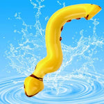 Glass Bent Pleasure Wand Double-Ended Butt Plug G-Spot Stimulation Dildo,Double Ended Anal Beads Butt Plug Crystal Dildo Massager Anal Sex Toy Masturbation Penis Anal Plug For Men Women