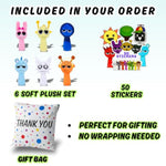 Soft Plush Toys Set – Phase 1 Soft Stuffed Characters, Adorable Collectible Plush Dolls, Great For Fans & Kids (6 Pcs)