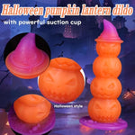 7.87 Inch Magic Pumpkin Fantasy Monster Sex Toy, Realistic Glow Silicone Dildo With Strong Suction Cup, Thick Anal Beads, Fantasy Monster Dildo Gay Sex Toys For Beginner Men Women Couple Gay