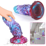 Realistic Monster Dildo Thick Animal Penis G- Spot Massage Liquid Silicone Anal Plugs Buttplug With Strong Suction Cup For Men Women Couples Hands-Free Play (L)