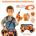 Kids Tool Set, 52Pcs Toddler Tool Set With Electric Drill Toy & Kids Tape Measure, Pretend Play Construction Toys Costume With Tool Belt For Boy Girls Age 3-8