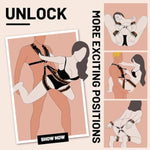 Leopard Print Wearable Sex Swing & Bondage Slave Bdsm Set, Adult Sex Toys Bondage Love Slings For Adult Couples With Adjustable Straps,Waist Support For Couples, Enhances Comfort