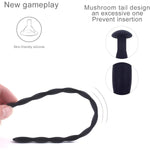 6Pc Set Male Silicone Urethra Sound Tail Plug Vibrator - Penis Dilator Stretcher Female Sex Toys - Catheters & Sounds - Rod Urethral Obstruction Cock Expansion Stimulation Masturbation