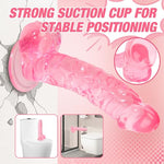 7 Inch Dildo Sex Toys, Realistic Pink Silicone Anal Dildos with Strong Suction Cup, Soft Flexible Lifelike Penis for Vaginal G-Spot and Anal Play, Adult Toys for Men Women Beginners Couples, Solo Play