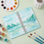 Turquoise Watercolor Sketchbook with 24 Sheets, 140lb Cotton Paper, 5.5 x 8.5 inches