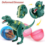 Easter Eggs Filled With Dinosaur Toys Jumbo Deformation Dinosaur Eggs Easters Egg Fillers Plastic Surprise Egg Easters Basket Stuffers Easter Party Favors For Kids Boys Girls Toddlers 6 Pack
