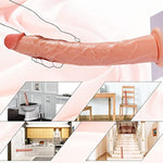 13.4 Inch Realistic Huge Dildo Sex Toys With Small Glans, Long Anal Dildos With Suction Cup For Hands-Free Play, Body-Friendly Big Lifelike Flexible Dildo Adult Toy For Women Men Couples