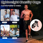 Male Chastity Cage Sex Toys - Lightweight Penis Cage with 3 Adjustable Rings and Invisible Lock for Bondage Gear & Accessories