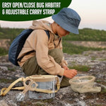 Kids' Bug Catching Kit - Complete Insect Exploration Set With Habitat, Extendable Net, Magnifying Tools & Carry Strap - Educational Outdoor Adventure Gift