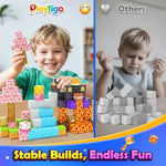 Magnetic Blocks- 100Pcs Mine Magnet World Block Cubes Toys For Kids Ages 4-8 Magnetic Tiles Kids Sensory Birthday Gifts Game Toys For Boys & Girls Ages 3+