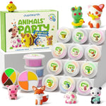 Air Dry Clay Modeling Set for Kids, 12 Animals Theme Party, Perfect for Art and Creativity