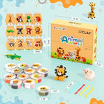 Animal Air Dry Clay Kit for Kids, Non-Toxic Modeling Clay Creative Art Set