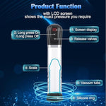 Electric Vacuum Penis Pump - Cock Enlarger With Pocket Vagina & 4 Suction Intensities, High-Vacuum Air Pressure Penis Enlargement Extend Pump For Men Bigger Stronger Harder Erection
