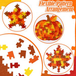Autumn Theme Wooden Blank Puzzle Set, 4 Pack, 100 Pcs, 10.6"x15"