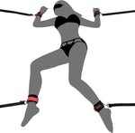 BDSM Restraint Kit with Eye Mask, Hand & Ankle Cuffs, Straps & Rope for Couples