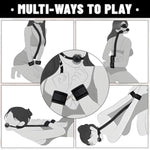 Bdsm Sex Bondage Restraints With Ball Gag & Blindfold Couples Sex Toys, Adjustable Neck To Wrist Restraint Kit Back Handcuffs Collar Sex Bed Adult Toys, Bondage Gear & Accessories Sex Thing For Couple