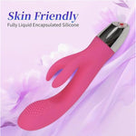 Vibrator Wand G-Spot Rabbit Dildo, 9 Vibration Modes, Rechargeable, Waterproof, for Women