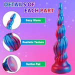 15.2" Huge Silicone Realistic Monster Knot Dildo - Big Fantasy Dildos With 5 Dog Knots,Anal Dildos With Suction Cup, Giant Knotted Dildo For G Spot Anal, Adult Sex Toy & Games For Women Men Couples