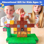 Magnetic Blocks Building Toys - Build Mine Magnet World Set Toddler Kids Sensory Toys For Boys & Girls Ages 3-5 5-7 8-12, 1'' Magnetic Cubes Game For Boys