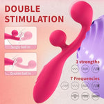G Spot Vibrator Clitoral Stimulator Sex Toys 2-In-1 Dildo Vibrator With 3 Intensities And 7 Modes For Nipple Clitoral Vaginal Anal Stimulation Adult Sex Toy For Women And Couples