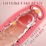 Realistic Dildo Adult Sex Toys - 8.5" Ultra Soft Liquid Silicone G Spot Dildo With Powerful Suction Cup, Strapless Strap On Dildo For Vaginal And Anal Stimulation Dildo Women Couple Sex Toys & Games