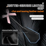 Sex Feather Ticklers Teaser With Leather Racket For Foreplay Teasing Mini Feather Multufunctional Feather Ticklers