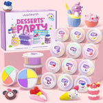 12 Desserts Theme Party Air Dry Clay Modeling Set for Kids