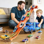 Toddler Car Truck Toys For 3 4 5 6 7 8 Years Old Boys, Transporter Truck Toy Track Set With 12 Die-Cast Car Toys, Toy Gifts For 3 4 5 6 Year Old Boys Kids
