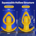 Heart-Shaped Anal Toys Prostate Massager -10 Vibration Hollow Big Butt Plug Vibrating Anal Plug Sex Toys For Men Women- Silicone Anal Trainer, Rechargeable, Waterproof Anal Sex Toy For Couples & Solo