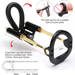 Penis Extender Stretcher Device Male Chastity Cage,Large Cock Cage Device With 3 Sizes Rings And Invisible Lock For Abstinence Man Penis Exercise Training Bondage Adult Sex Toys