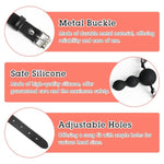 Bdsm Ball Gag Sex Play, Bondage Gags & Muzzle With Beads, Silicone Mouth Gag With Removable Leather Straps, Sex Gag Face Dildo Kinkly Sex Toys For Women Men Couples