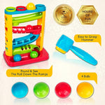 Durable Pound A Ball Toys For Toddler, Stacking, Learning, Active, Early Developmental Hammer Montessori Toys, Fun Gifts For Boy & Girl - Stem Educational Toy - Great Birthday Gift Ages 1 2 3