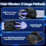 Male Sex Toys For Men, 4 In 1 Male Masturbator Penis Vibrator Glans Trainer Stroker With 10 Vibration Modes & 2 Motors, Adult Sex Toy Sex Machine For Training & Increase Prolong Endurance