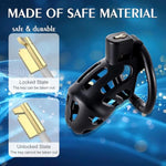 Male Cock Chastity Cage,Lightweight Invisible Male Chastity Device With 3 Active Rings,Adult Abstinence Penis Bondage Male Sex Toy(Invisible Lock)