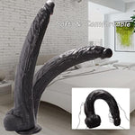 Realistic Dildos Feels Like Skin, Monster Dildo 17.5" Black Big Dildo With Suction Cup For Hands-Free Play, Big Horse Dildo Giant Anal Toy For Men, Body-Safe Material And Adult Sex Toys For Women