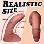 Realistic Silicone Dildo For Beginner, Soft Liquid Silicone Fake Penis For Vagina Anal Play, Lifelike Anal Dildos With Strong Suction Cup For Hands-Free Play, Adult Sex Toys For Couples Male & Female